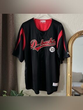 Arizona Diamondbacks D-BACKS Men’s Button Jersey Genuine Merchandise Size XL